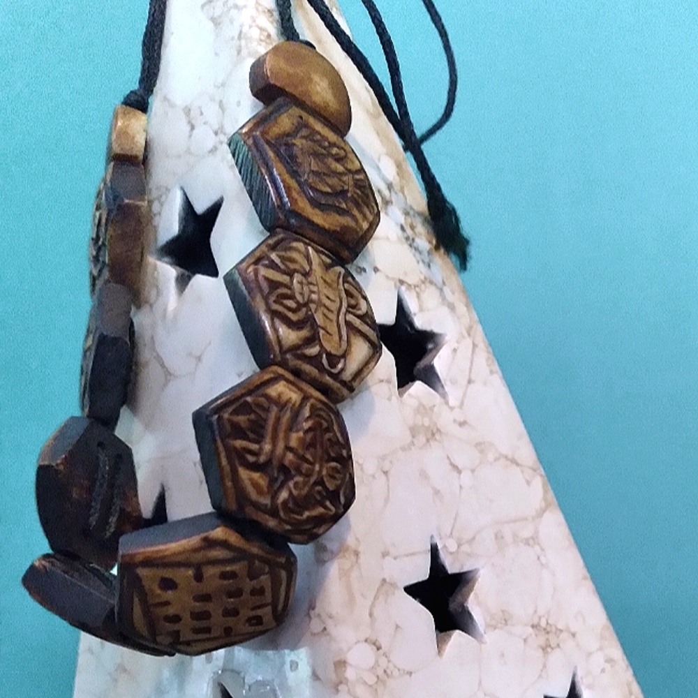 faux stone loop tie bracelet